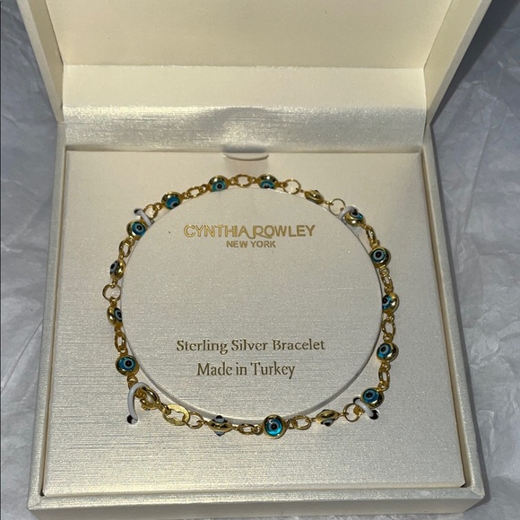 Cynthia Rowley Gold and Silver Bracelet with Blue Accents - Picture 3 of 3